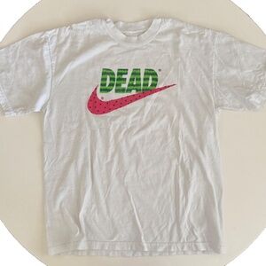 Grateful Dead x Nike x Dirty Dancing Watermelon Shirt Mens L White Cotton USA